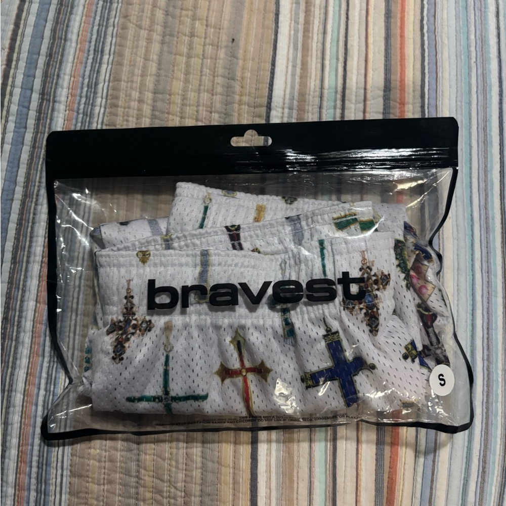 Bravest Studios Multicolor Cross Pattern Men Shorts